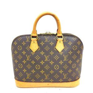 Authentic Louis Vuitton Alma Brown Monogram Hand Bag mn713-120325